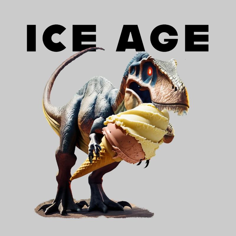 Eiszeit mit Dinosaurier