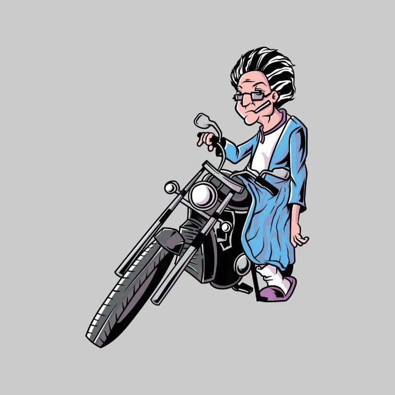 Oma Motorrad Rente Ruhestand Biker Alter