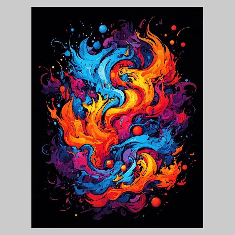 Tourbillon abstrait de couleurs