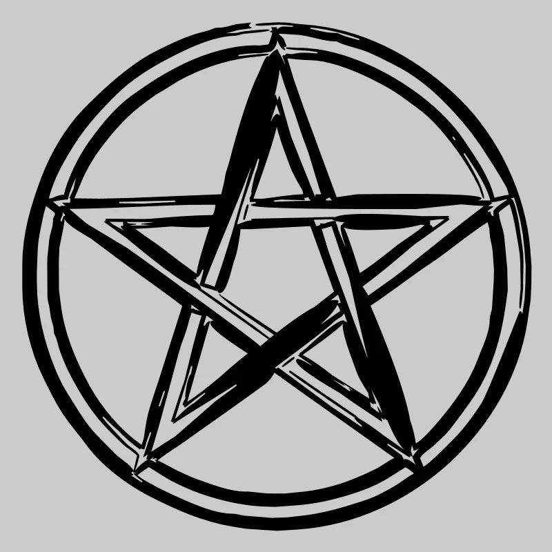 Pentagram mit Schutzkreis