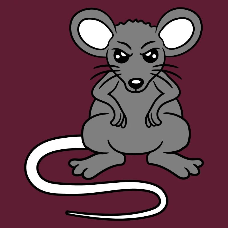 Maus Guckt Böse Wütend Frustriert Sauer Aggressiv
