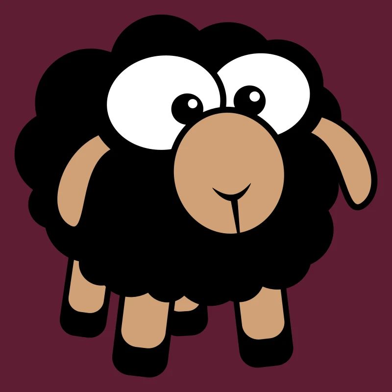 Black Sheep Small Cute Cute Lamb Cool Comic