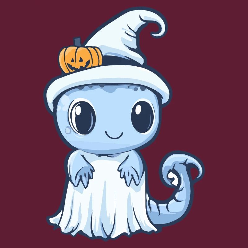 Lizard Halloween Comic Ghost