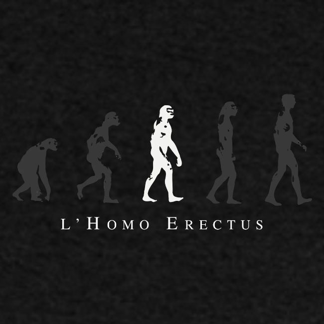 L'Homo Erectus Logo Noir - Blanc