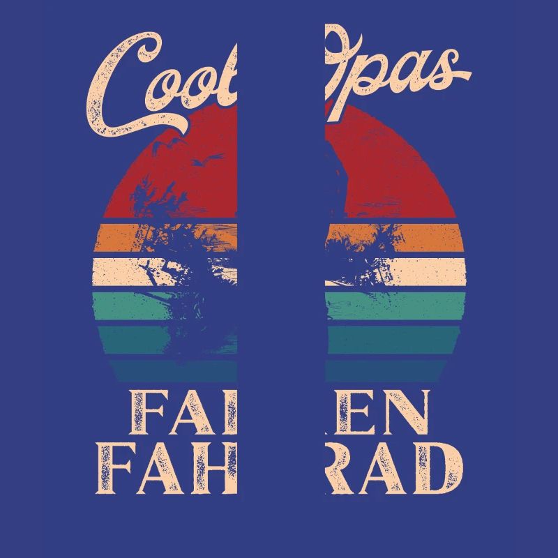 Cool Mpas Faisant Du Vélo Rétro Papy