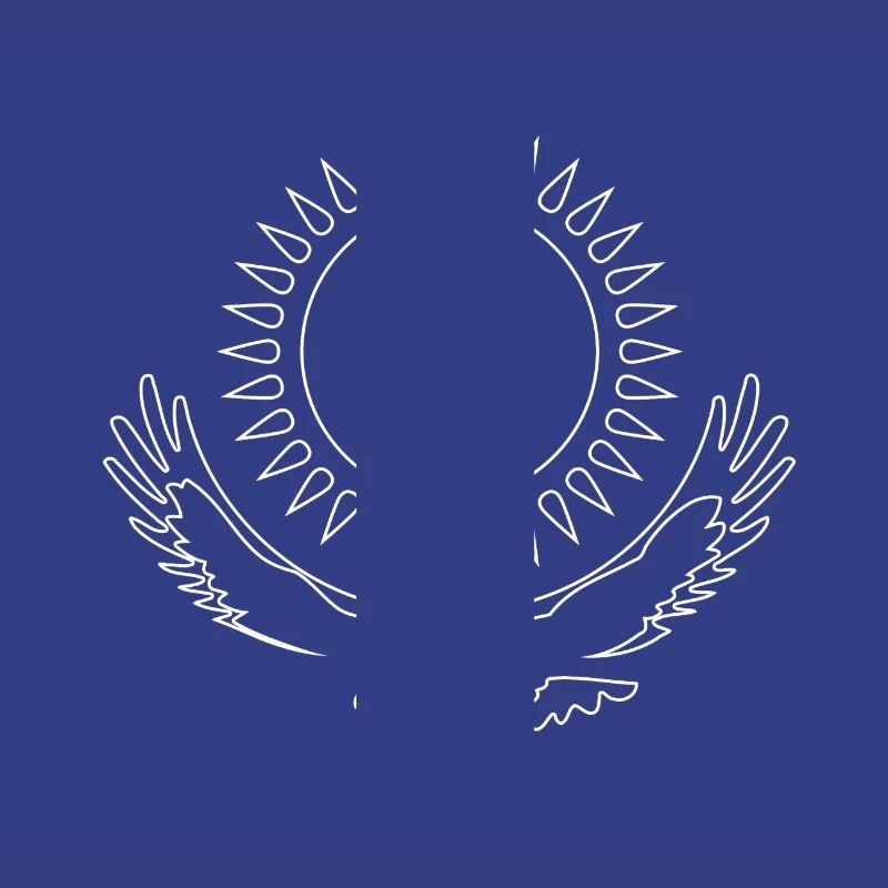 Kazakhstan Eagle steppe eagle line white flag