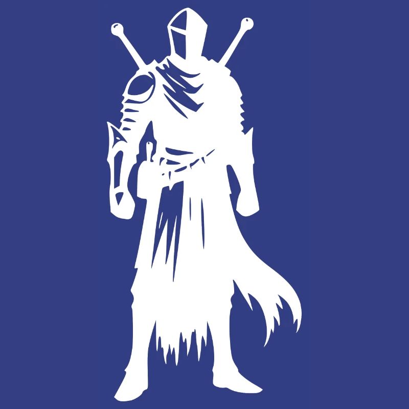 Fier chevalier guerrier avec épée et bouclier