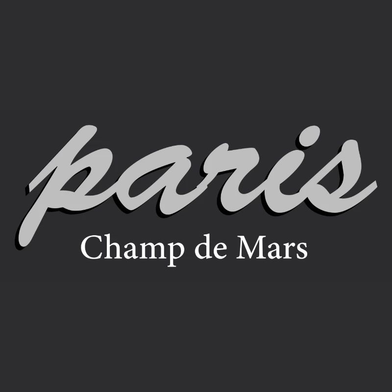 Paris Champ de Mars Vintage Script