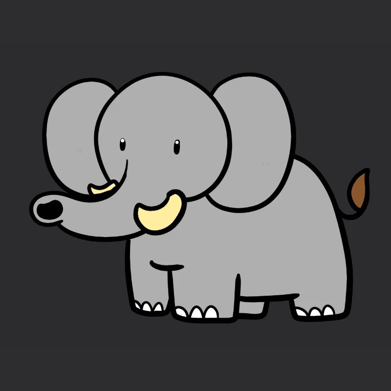 Stehender Elefant