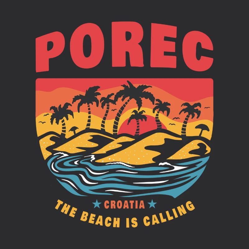 Conception de plage de Porec Croatie