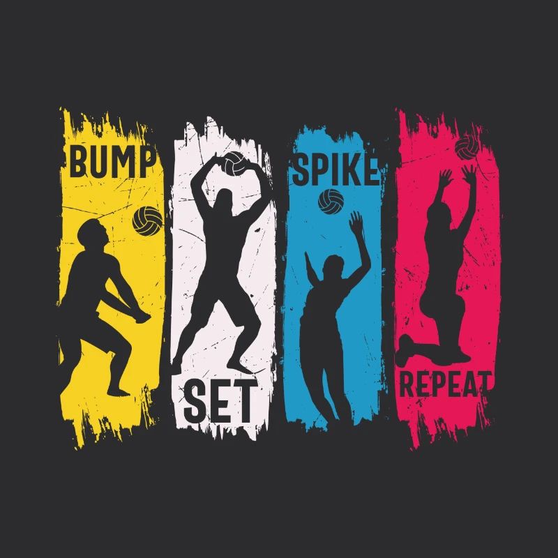 Volleyball Bump Set Spike Répéter