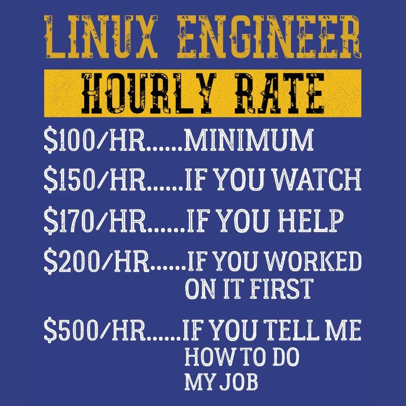 Linux Engineer Stundensatz Mechaniker Arbeitsrate