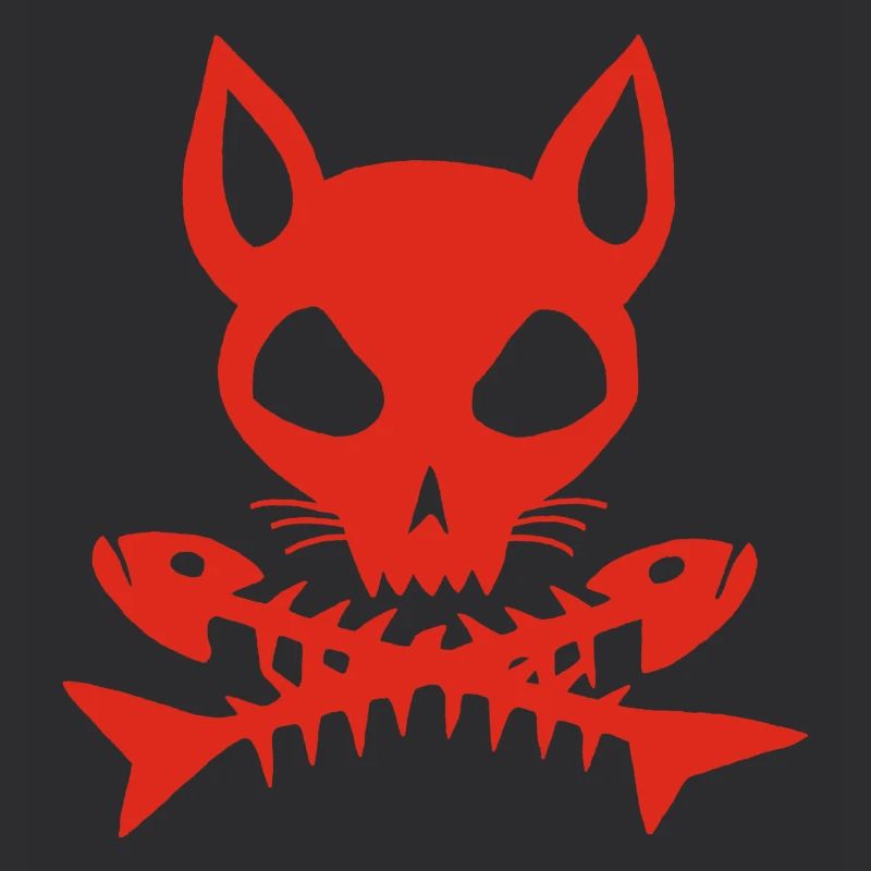 Roter Katzenschädel