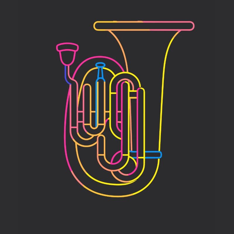 Dessin de tuba rétro