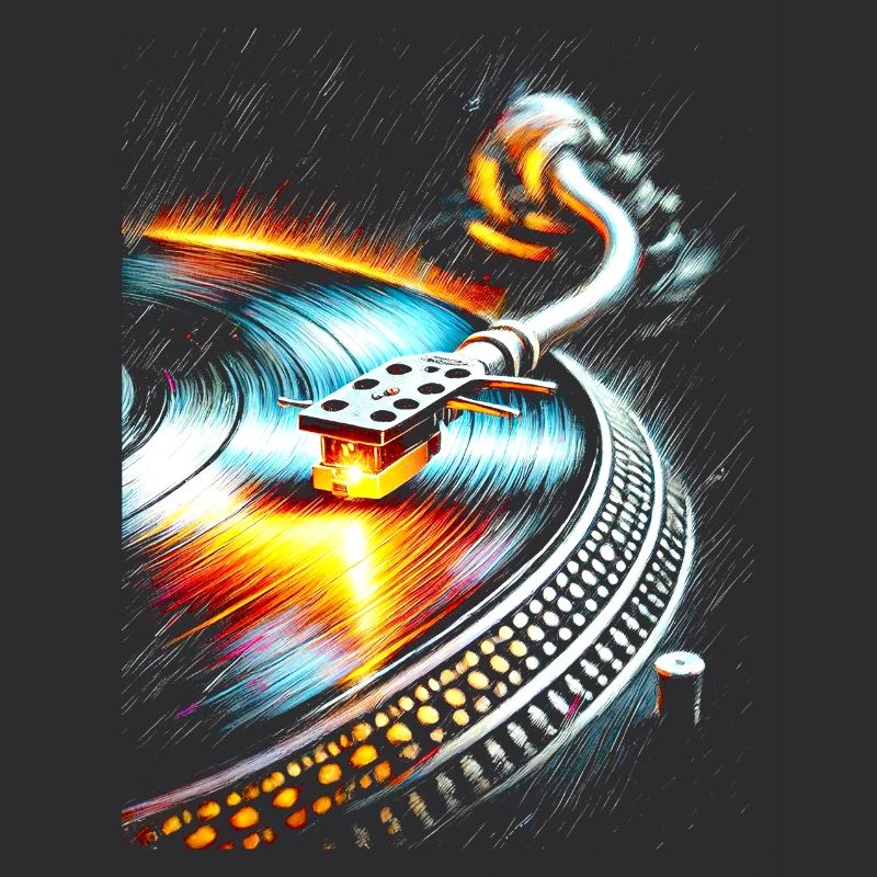Abstract Turntable and Vinyl Vortex Design