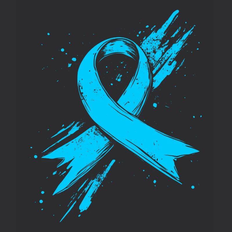 Arc de sensibilisation au cancer de la prostate bleu clair