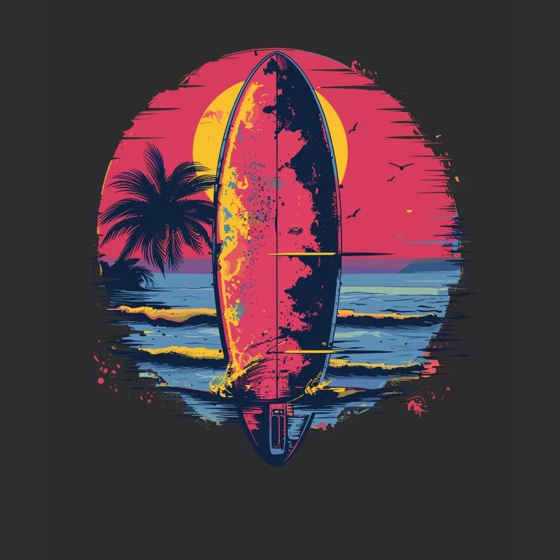 Planche de surf Synthwave