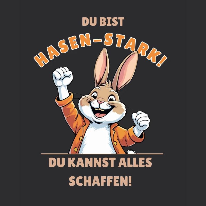 Hasen-Stark Kraftspruch Design
