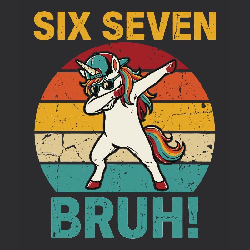 Six Seven Bruh! – Cooles Dabbing Einhorn Meme 