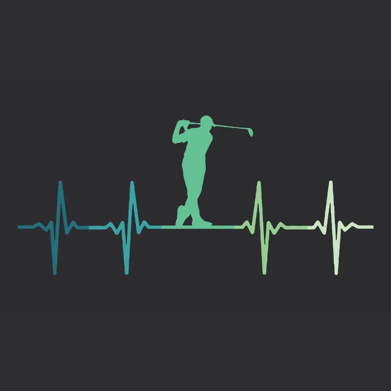 Golf Heartbeat Golfer Golfgeschenk