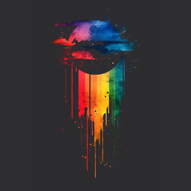 Subtil et cool Dripping Pride drapeau arc en ciel Design