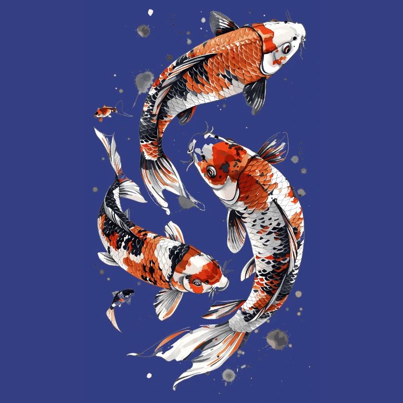 Conception astucieuse de poisson Koi, conception élégante de Koi