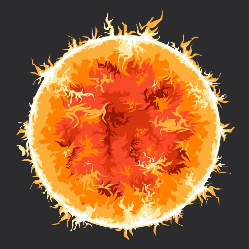 Boule De Feu, Soleil, Symbole, Été, Espace, Espace