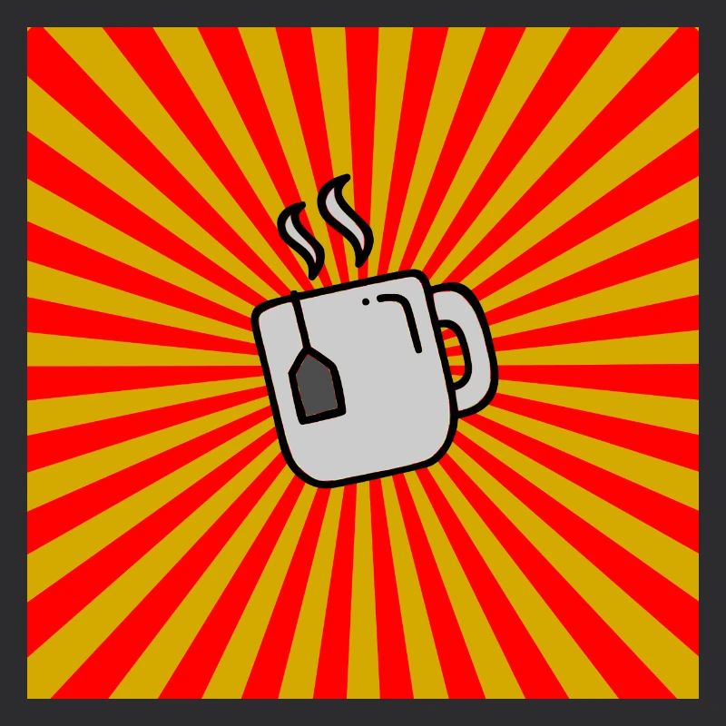 Sunburst Tea red yellow-Sunrise Teacup