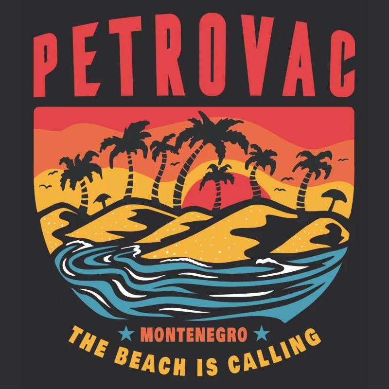 Conception de la plage de Petrovac Montenegro