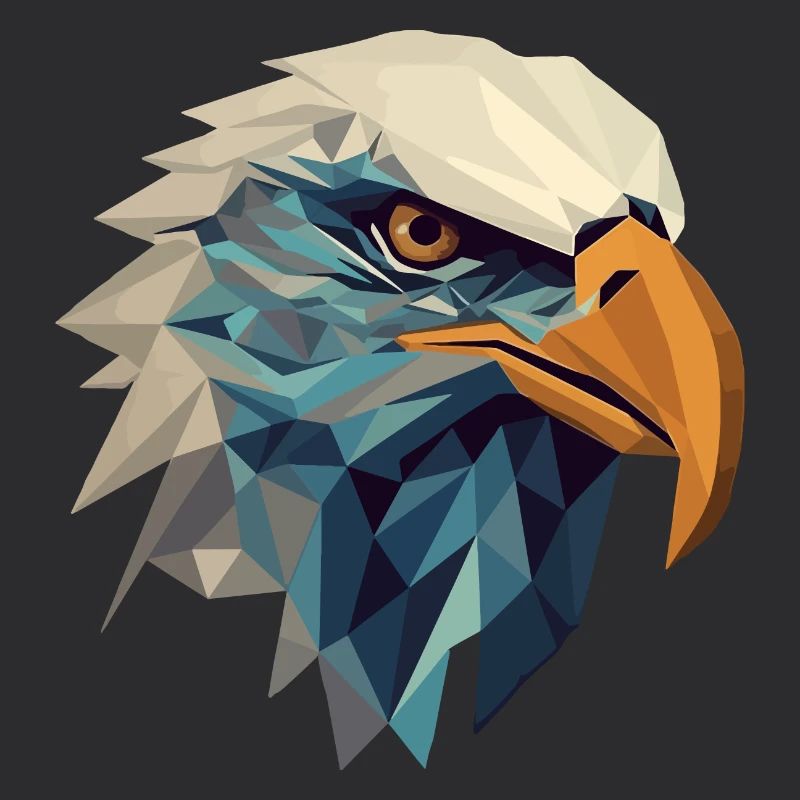 Stylized, geometric eagle