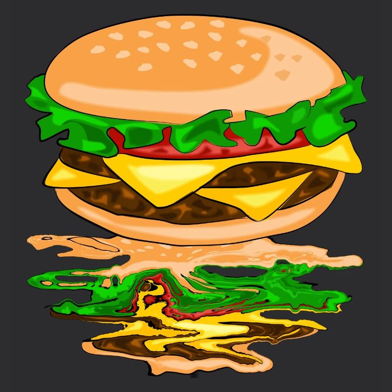 Hamburger with a reflection