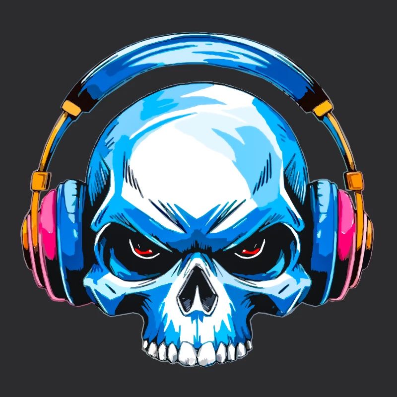 Skull mit kopfhörer