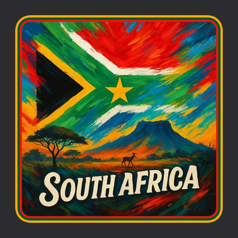 Südafrika Flaggen Design