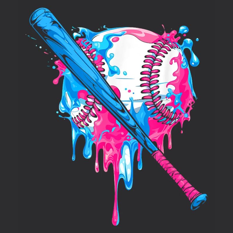 Lebendiges Baseball-Herz-Splash-Design