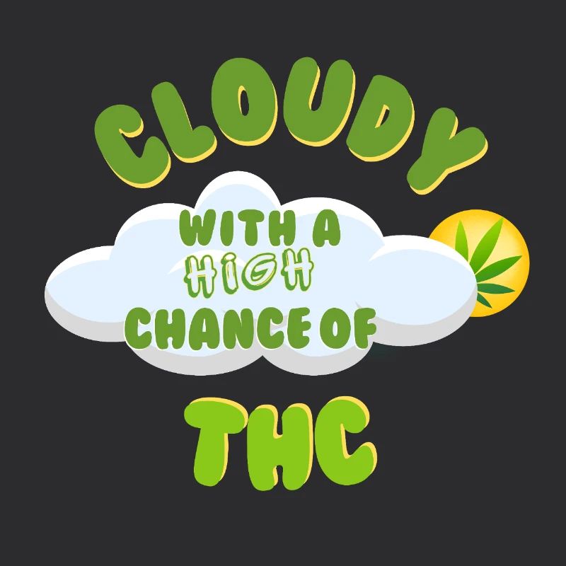 Conception de célébration du THC nuageux