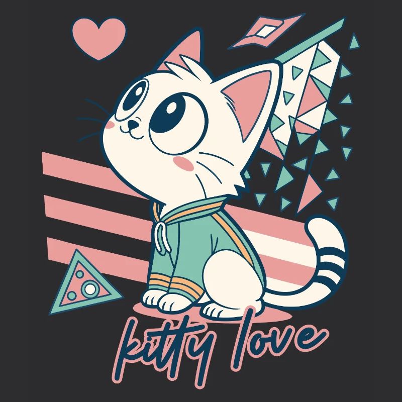 Kitty Love Geometric Pop Art