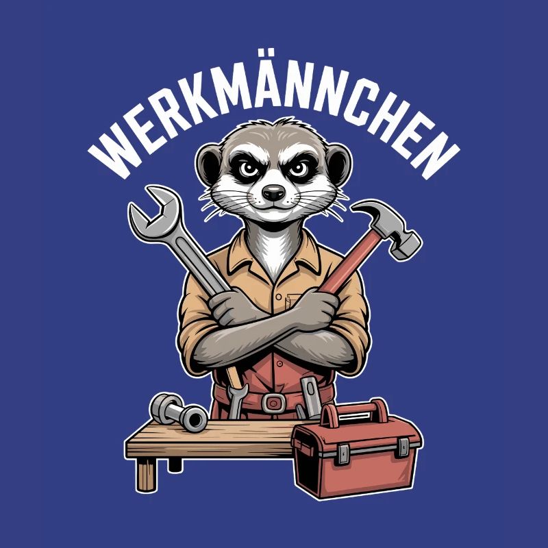 Erdmännchen Echter Heimwerker Mann Handwerker