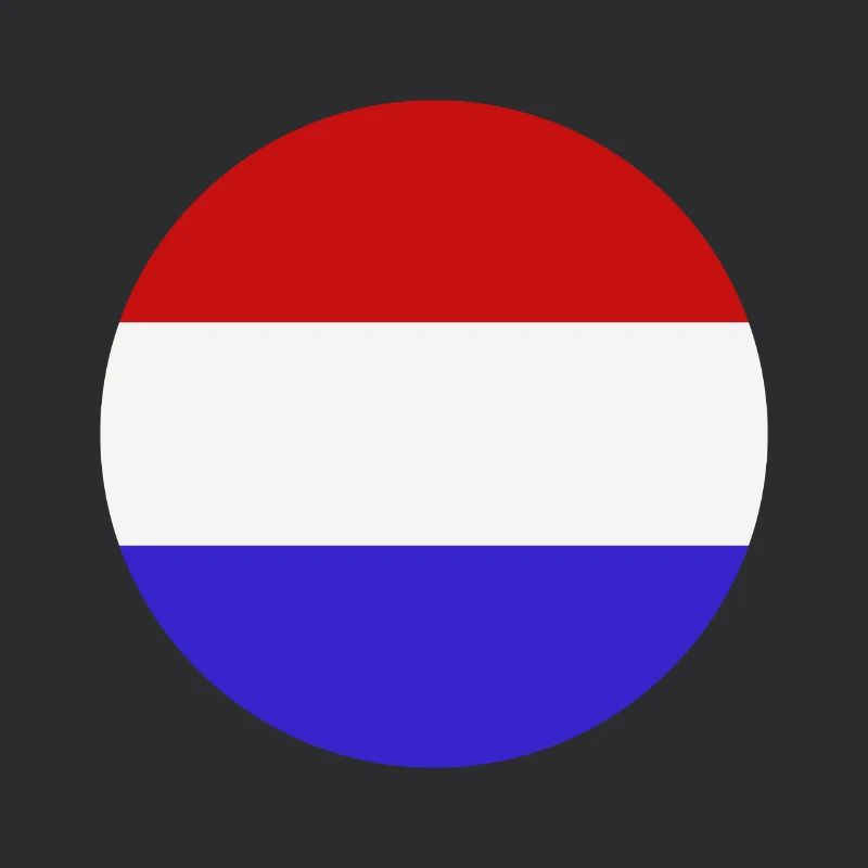 Drapeau rond des Pays-Bas