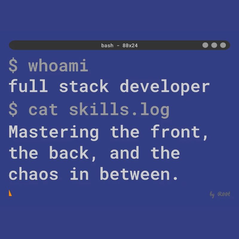 Full Stack Developer Terminal Design