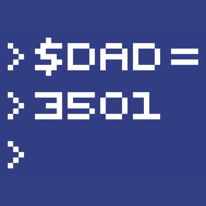 DAD Terminal de Pixels Nerd Code 8-Bits Rétro