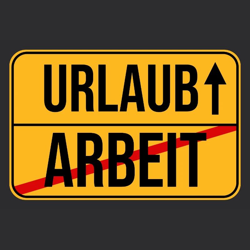 Urlaub Arbeit Wegweiser Design