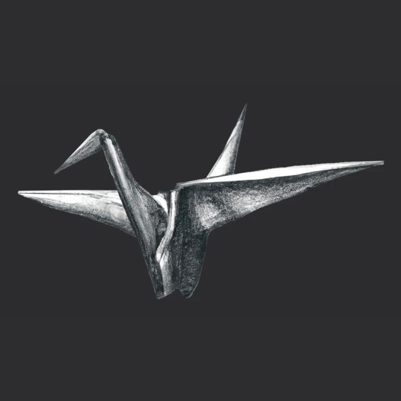 Origami Vogel Grau