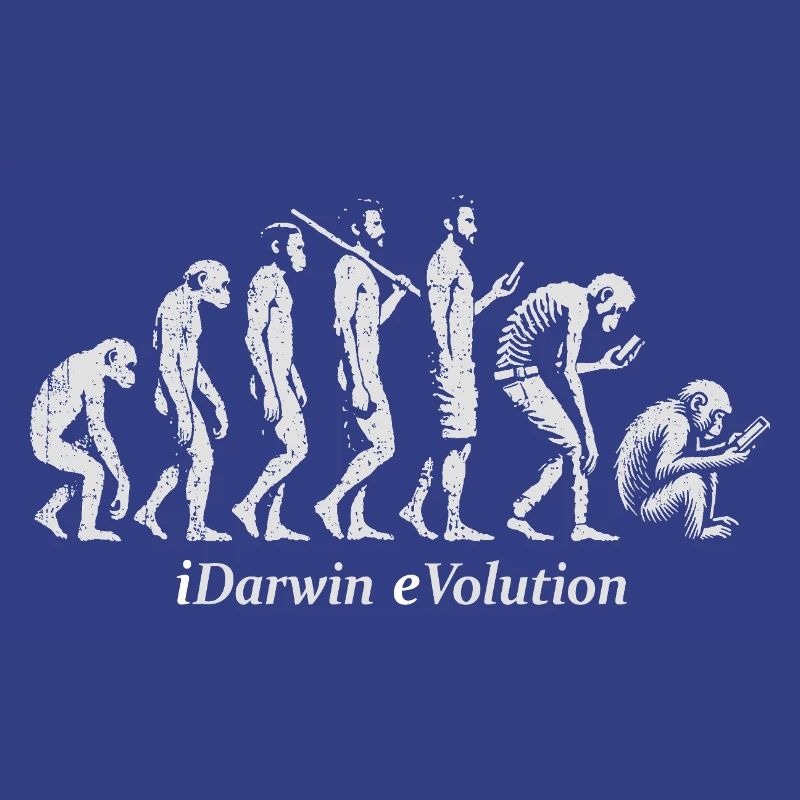 Die Evolution des Silhouettendesigns der Menschheit