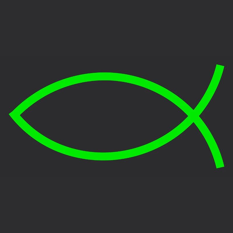 Jésus poisson vert Ichthys poisson poisson poisson poisson