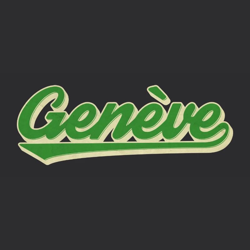 Genève Grün Retro Script