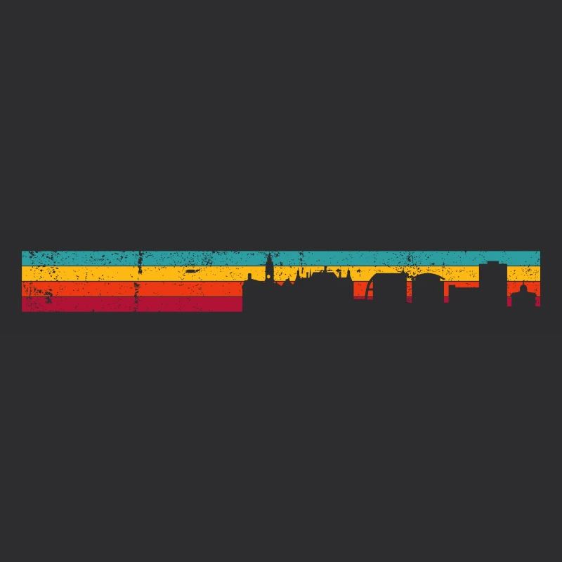 Sunset Skyline Gradient Silhouette
