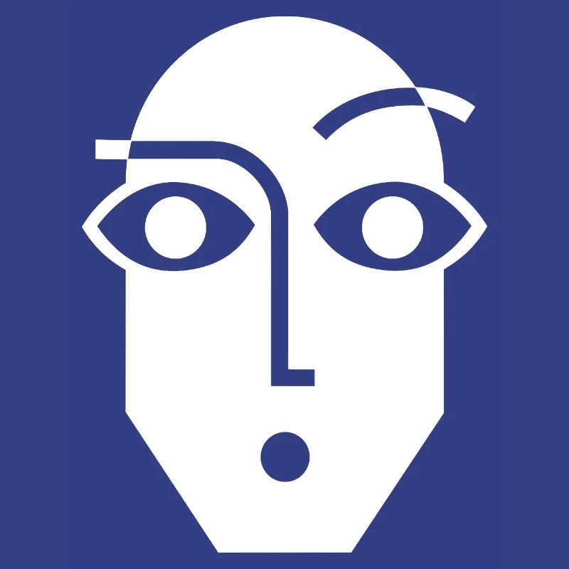 Black and White Linear Abstract Face