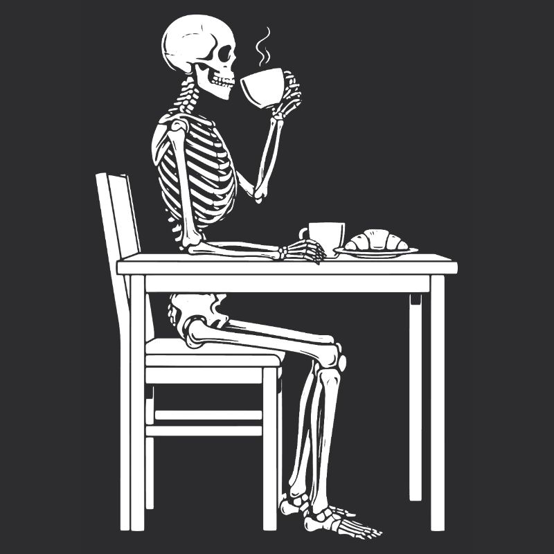 Skelett-Kaffeepause