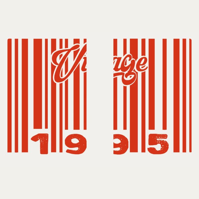 Vintage 1995 Born In 1995 30 Year Old Bar Code Anniversai