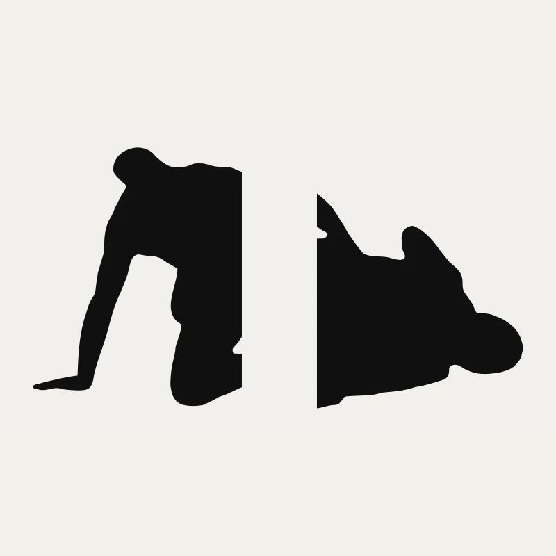 Grappling Leg Control Silhouette